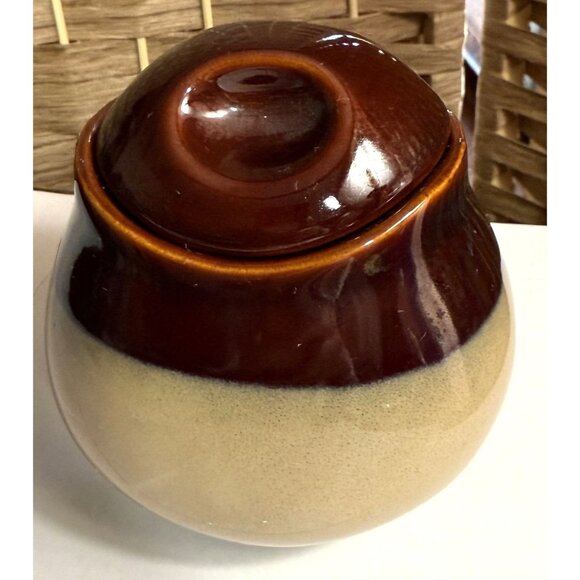 Vintage Sango Nova Brown Ceramic Lidded Jar - Picture 1 of 4